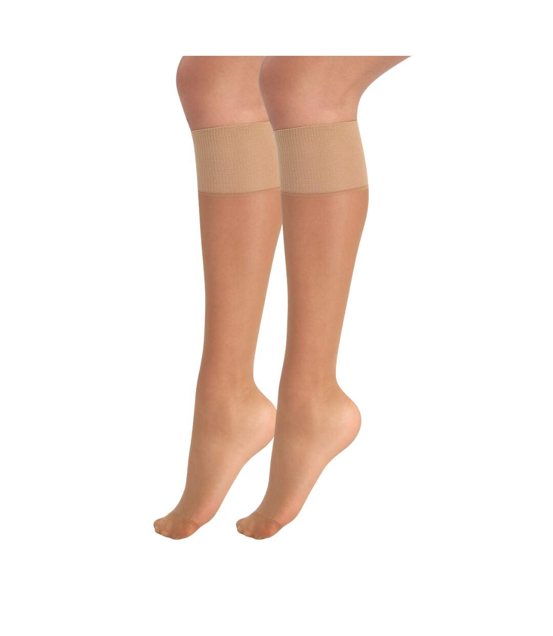 Lot de 2  Mi-Bas Transparents 20D Beauty Resist-1