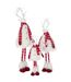 Cerf Imitation Fourrure Foulard 77cm Blanc & Rouge-2