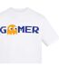 Unisex Adult Gamer T-shirt White Pac-Man-3