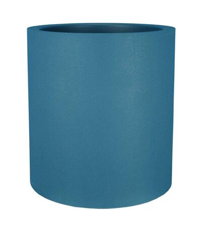 Pot en plastique rond aspect granit 30 cm Bleu
