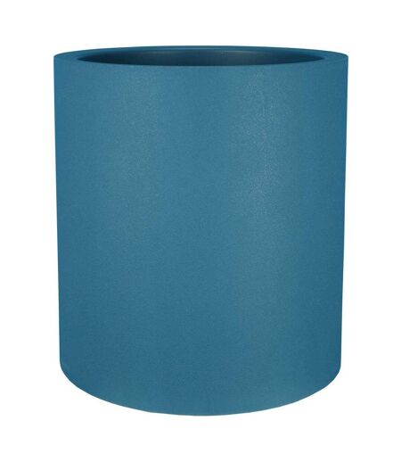 Pot en plastique rond aspect granit 30 cm Bleu