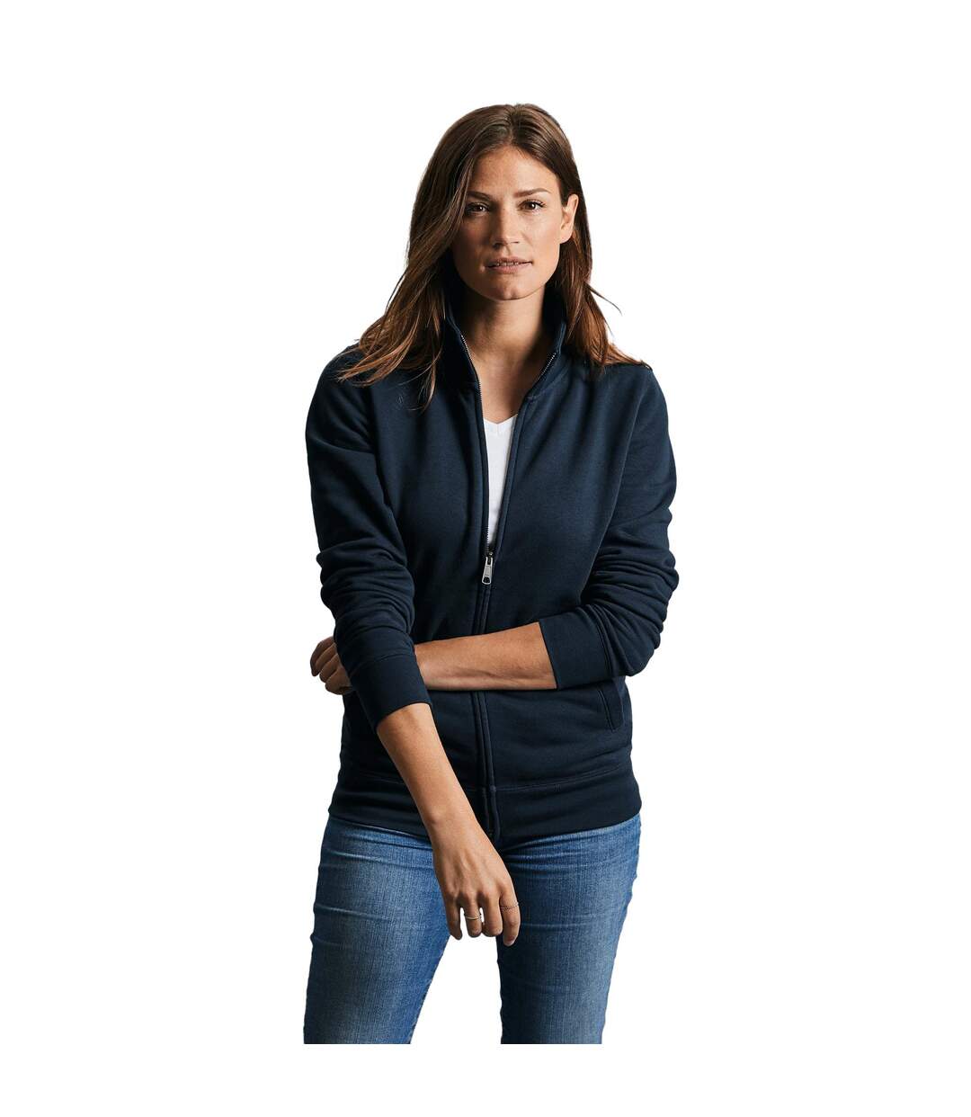 Veste De Survêtement Authentic Pour Femmes/dames Bleu Marine Russell-1