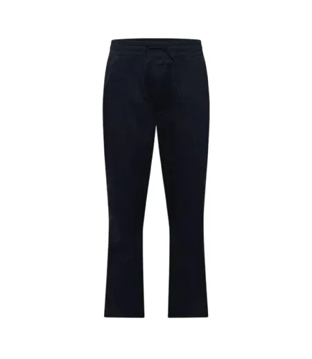 Mens Blansmoore Relaxed Fit Trousers Blue Crosshatch