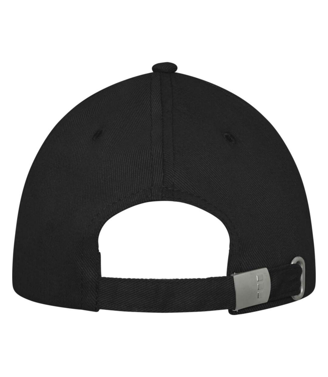 Unisex adult darton sandwich 6 panel cap solid black Elevate-2
