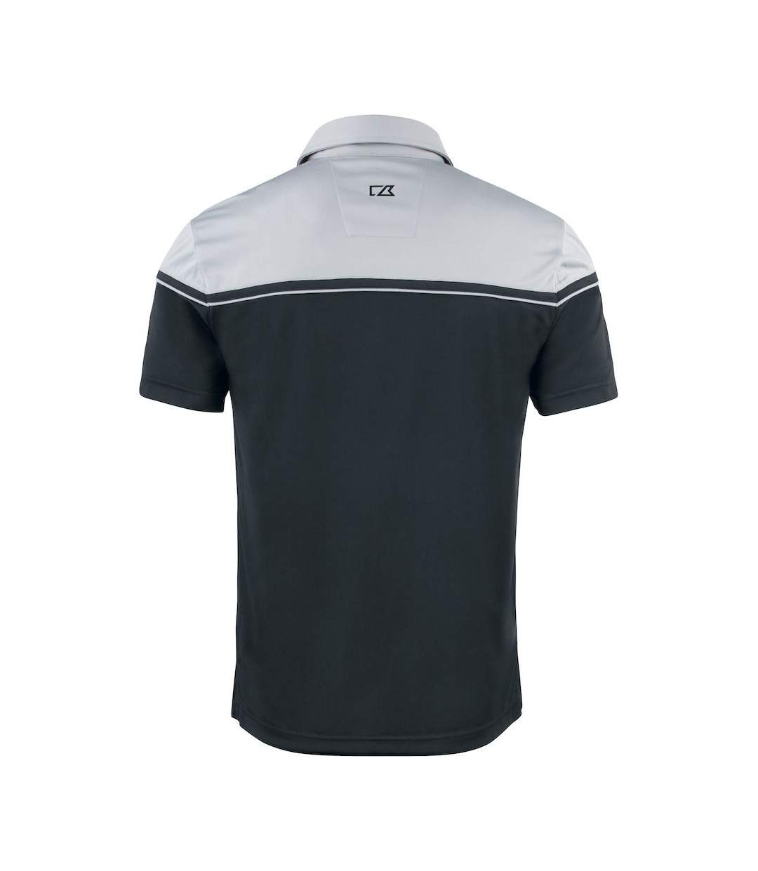 Mens Seaback Polo Shirt Black Light Grey Cutter & Buck-2