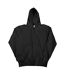 Sweatshirt Uni À Capuche Et Fermeture Zippée Homme Noir SG-3