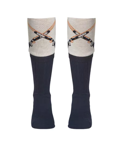 Chaussettes Pour Bottes Style Pistolet Adulte Bleu Marine Taupe Waring Brooke