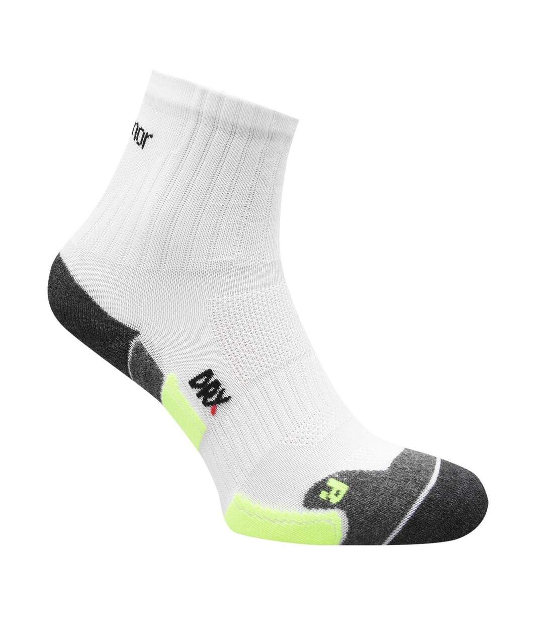 Lot De 2  Chaussettes Course À Pied Dri Skin Homme Blanc Jaune Fluo Karrimor-2