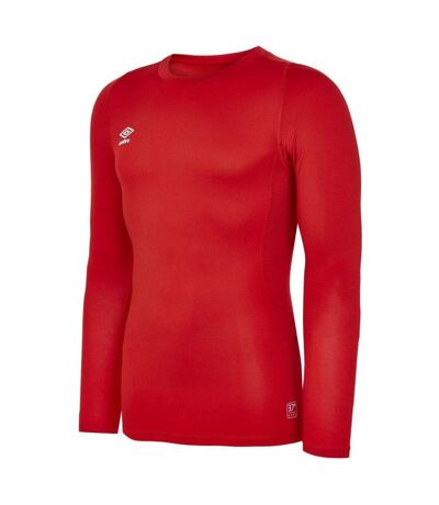 Mens Core Crew Neck Long-sleeved Base Layer Top Vermillion Umbro
