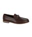 Mens Leather Loafers Dark Brown Roamers-1