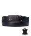 Ceinture en cuir noir pour hommes - Ajustable et élégante, idéale pour tous les styles-1
