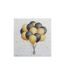 Lot de 20 Serviettes en Papier Ballons 33x33cm Noir & Or-1