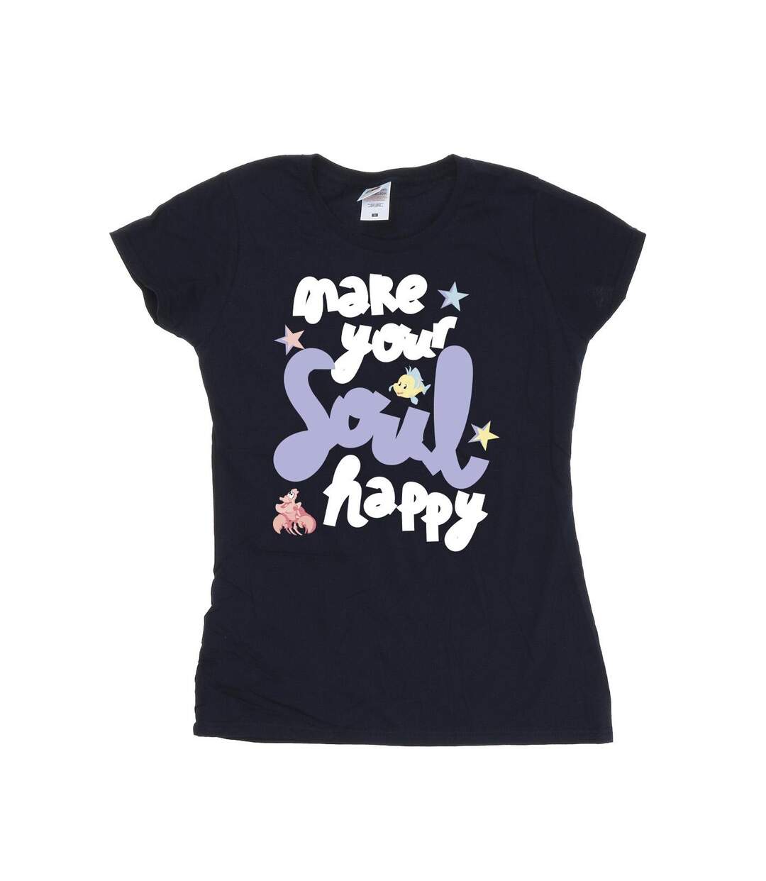 Disney T-shirt coton Happy The Little Mermaid Femme/Ladies (Bleu marine) - UTBI26427-1