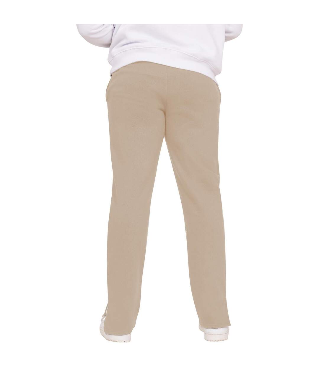 Mens blended core ringspun cotton regular jogging bottoms ecru Casual Classics-2