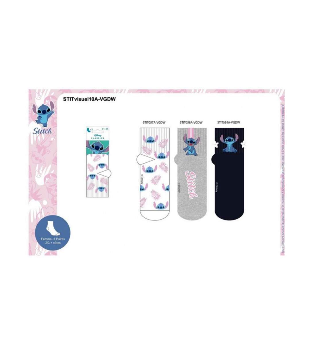 Chaussettes femme LICENCE Fantaisie-Assortiment modèles photos selon arrivages- - Pack de 9-5