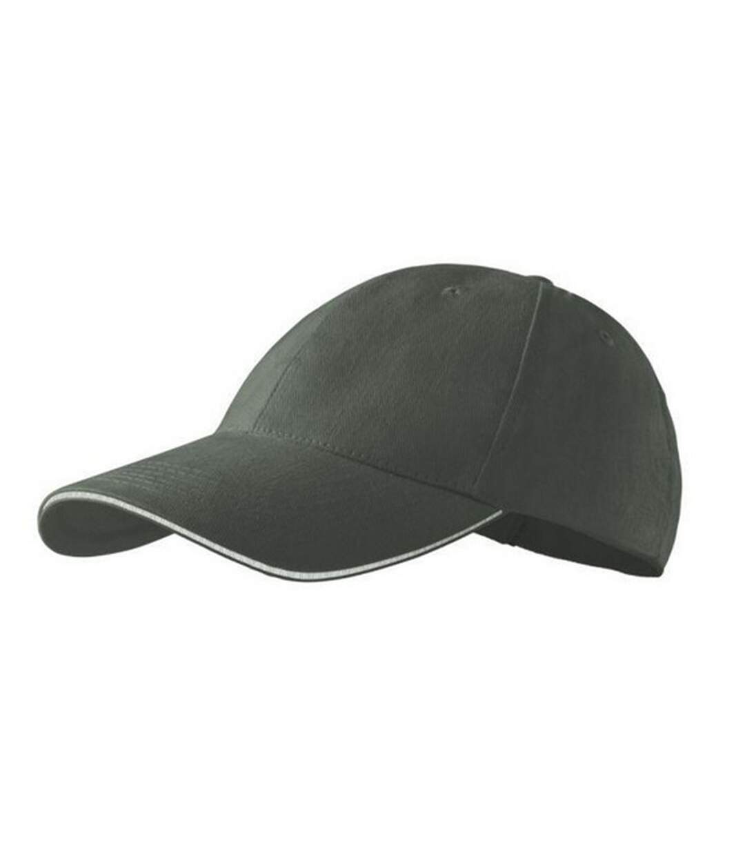 Casquette De Baseball Motif/style 6 Panneaux Gris Malfini-3