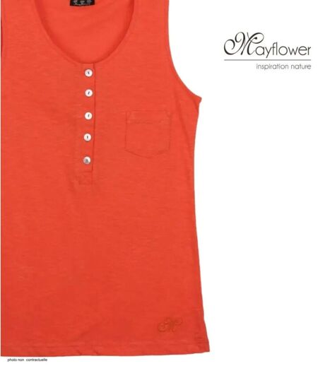 Mayflower ANDY2O Débardeur homme orange en coton pour un style décontracté et estival