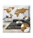 Papier Peint XXL World Map : White Oceans II 280x500cm-1