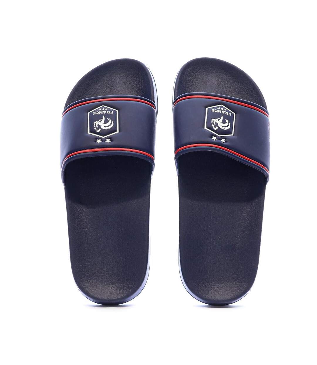 Claquettes marines/rouges homme fff-3