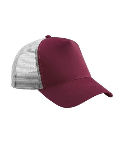 Casquette trucker adulte bordeaux / gris clair Beechfield