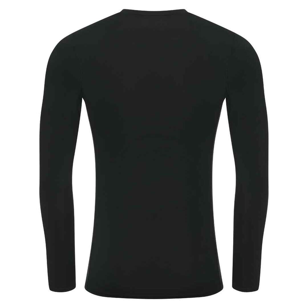 Mens recycled active base layer top jet black Awdis-2