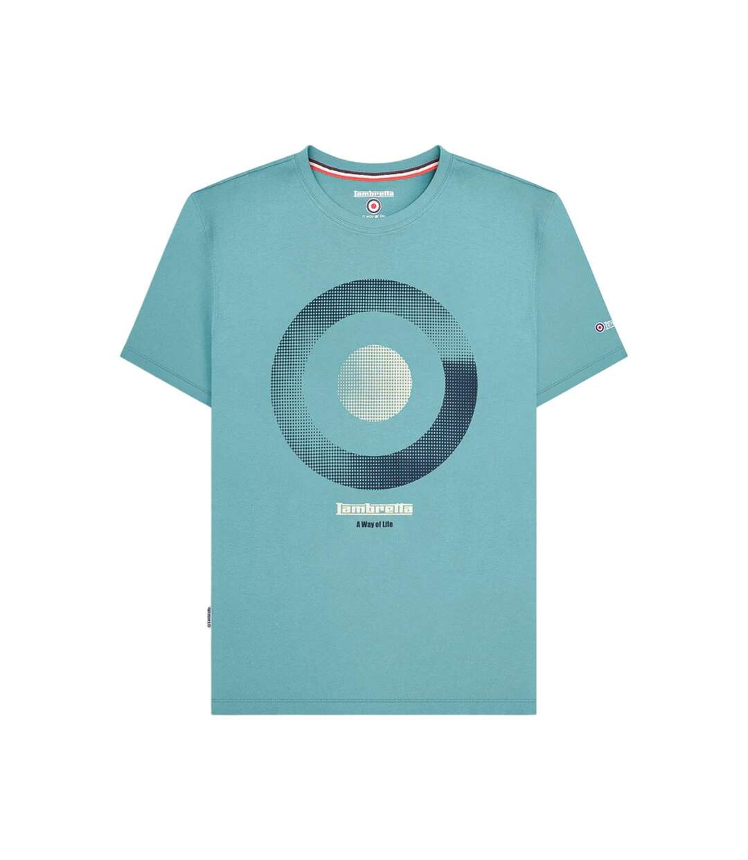 T-shirt Motif/style Nuance Target Homme Turquoise Clair Lambretta-3