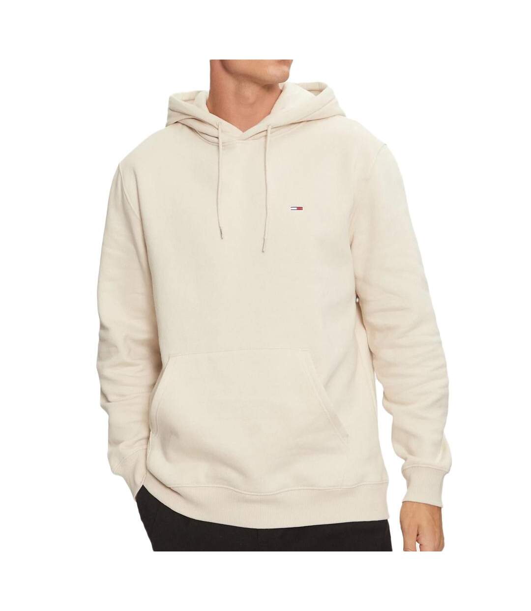 Sweat à Capuche Beige Homme Tommy Hilfiger Flag Hoodi - L-1