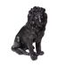 Statuette Déco Lion en Résine 80cm Noir-1
