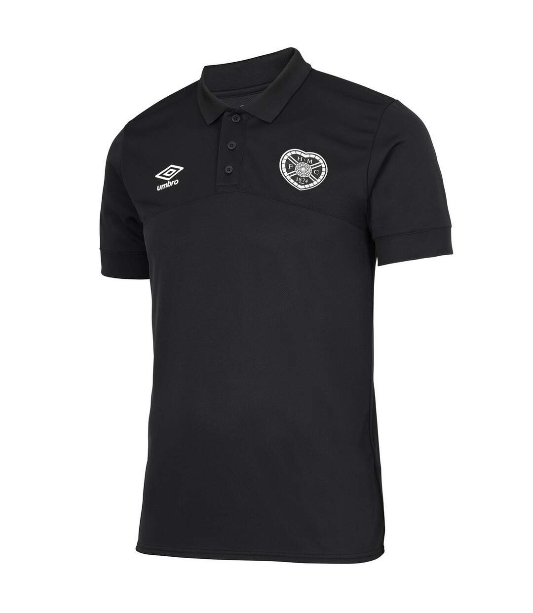 Heart Of Midlothian FC Mens 22/23 Umbro Polo Shirt (Black)