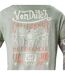 T-shirt homme col V en slub avec traitement et print Naive Vondutch