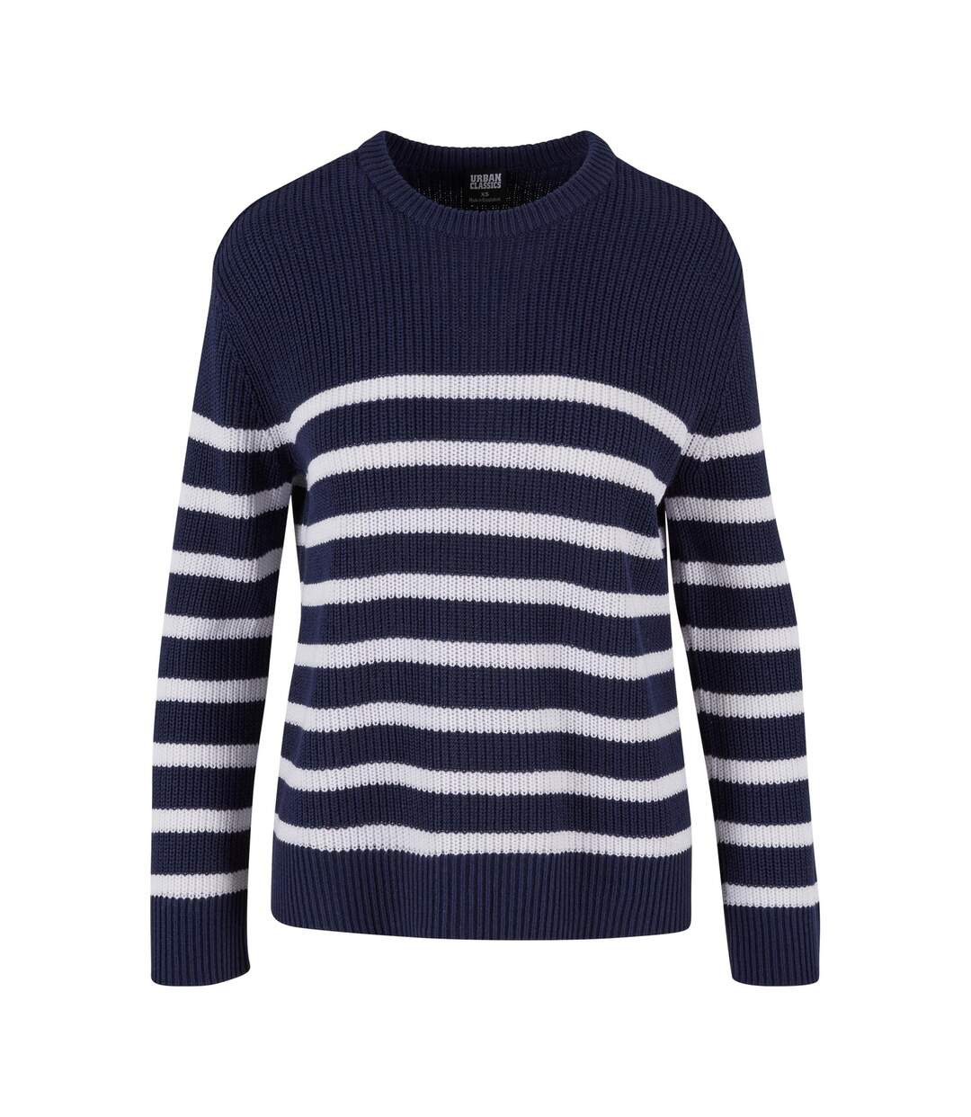 Pull Motif/style Rayé Femme Bleu Marine Blanc Urban Classics-1