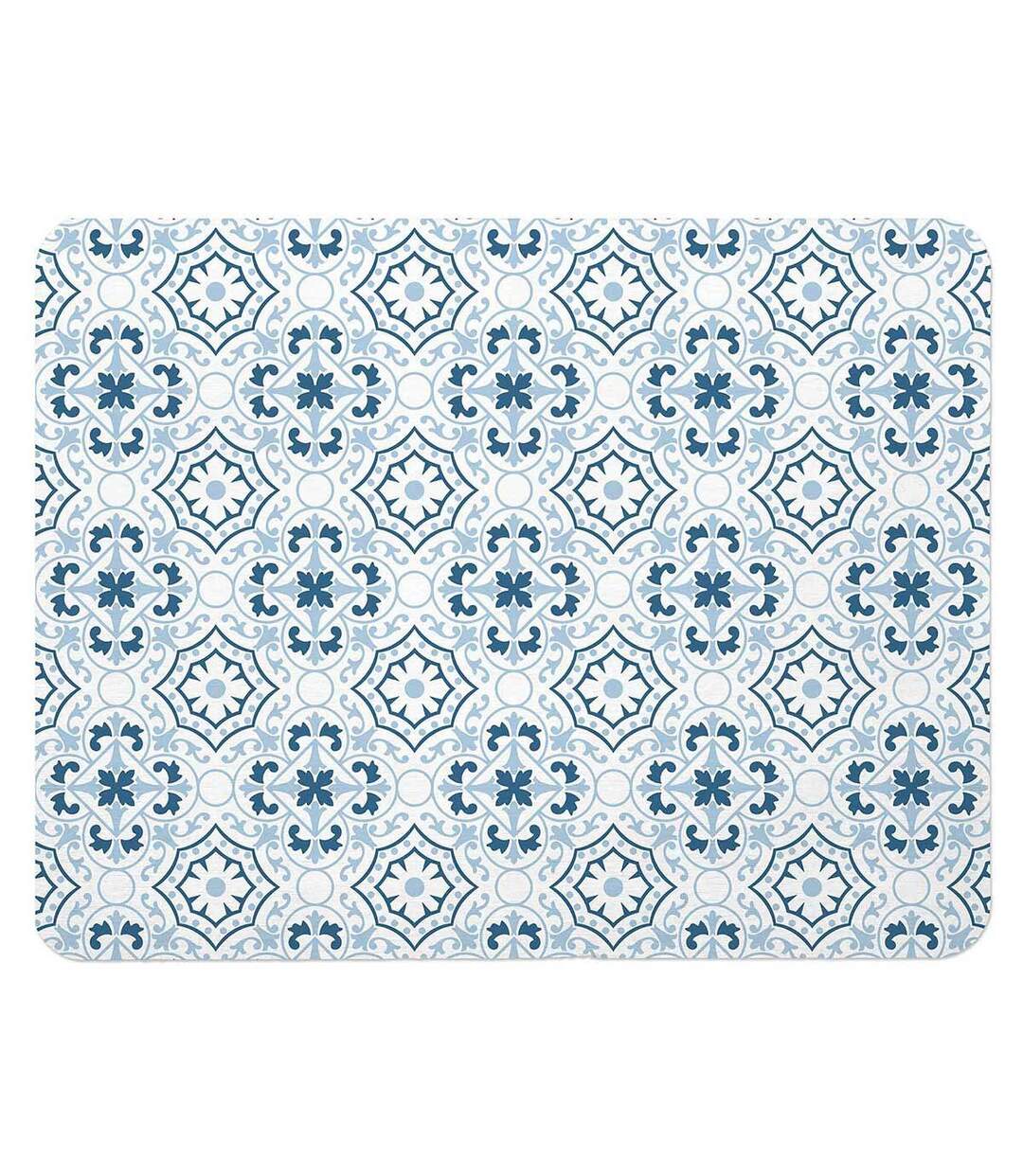 Tapis de Bain à Motifs Atlanta 35x45cm Bleu-1