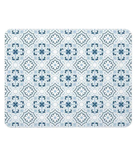 Tapis de Bain à Motifs Atlanta 35x45cm Bleu