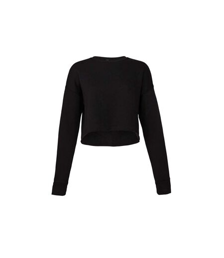Bella + Canvas Ladies Cropped Sweatshirt (Black) - UTPC3610