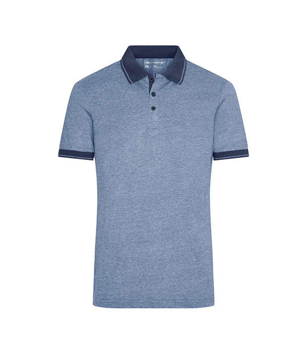Polo Homme Bleu Chiné Bleu Marine James And Nicholson-1