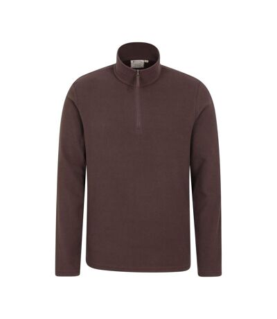 Mens Camber Ii Half Zip Fleece Top Brown Mountain Warehouse