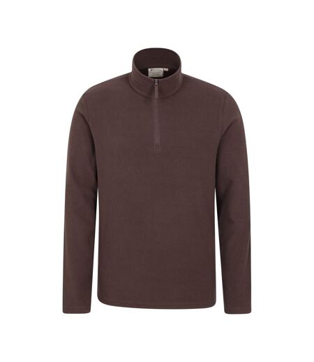 Mens Camber Ii Half Zip Fleece Top Brown Mountain Warehouse