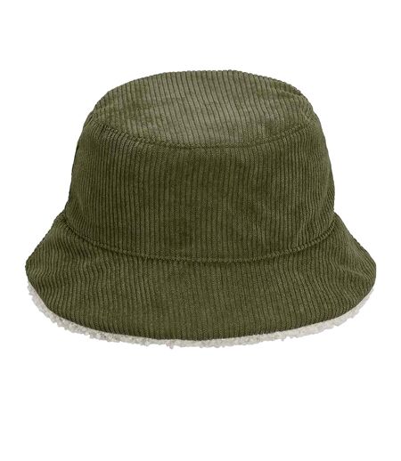 Unisex Adult 2 In 1 Reversible Bucket Hat Army Beige SOLS