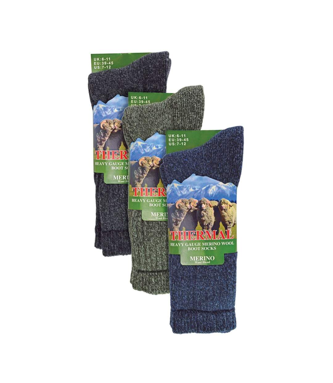 Sock Snob - 3 Paires Chaussettes Merinos Froid Chaudes Randonnée-2