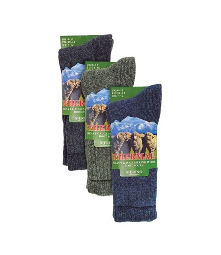 Sock Snob - 3 Paires Chaussettes Merinos Froid Chaudes Randonnée