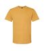 Unisex adult softstyle midweight t-shirt mustard Gildan