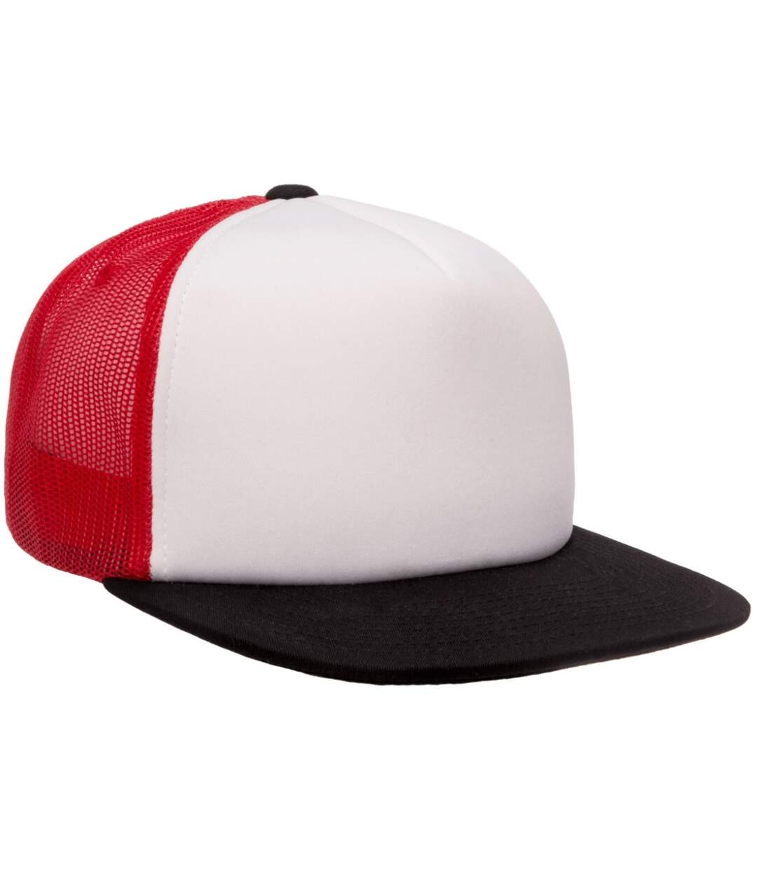 Casquette trucker rouge / blanc / noir Yupoong-4