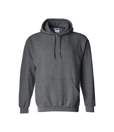 Sweatshirt à capuche unisexe gris foncé chiné Gildan