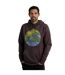 Mens bryant graphic print pull over hoodie mulled wine Weird Fish-3
