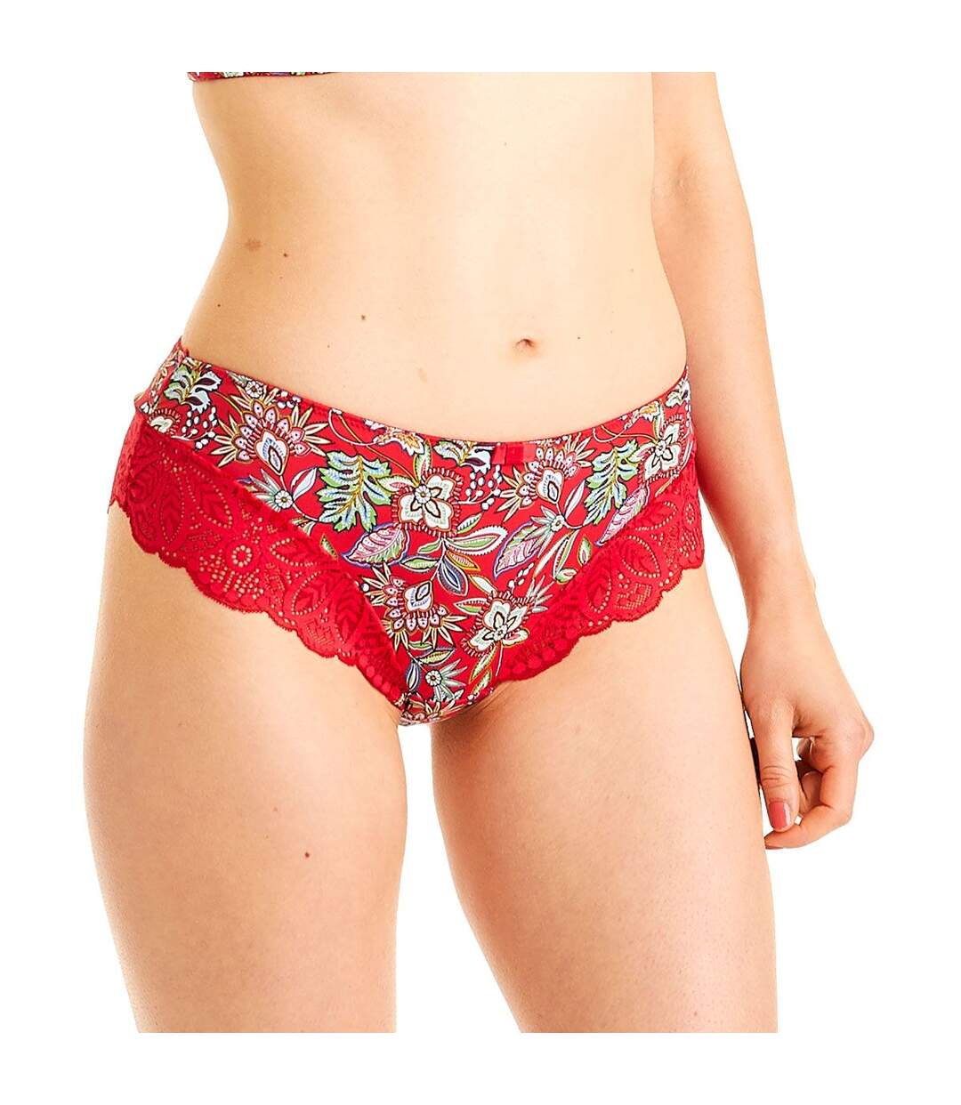 Shorty multico rouge Aria-2