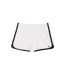 Womens/ladies Terrycloth Contrast Trim Shorts Cream Black Lacoste-2