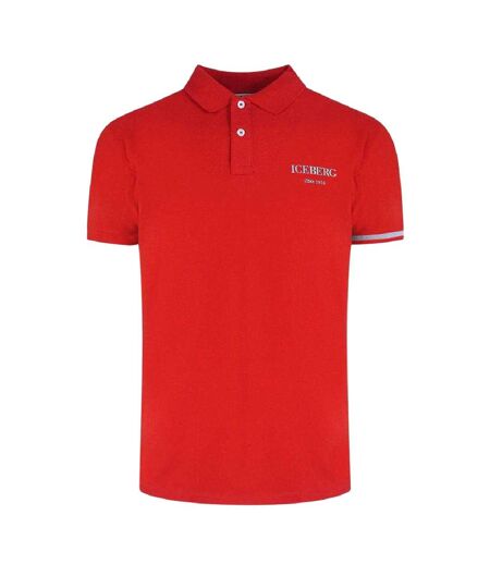 Polo Motif/style Logo Homme Rouge Ice Iceberg