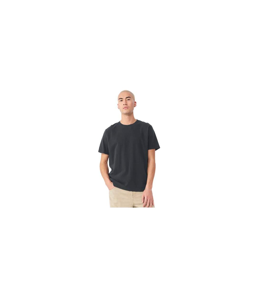 Unisex Adult Washed Canvas Heavyweight T-shirt Washed Black Bella + Canvas-1