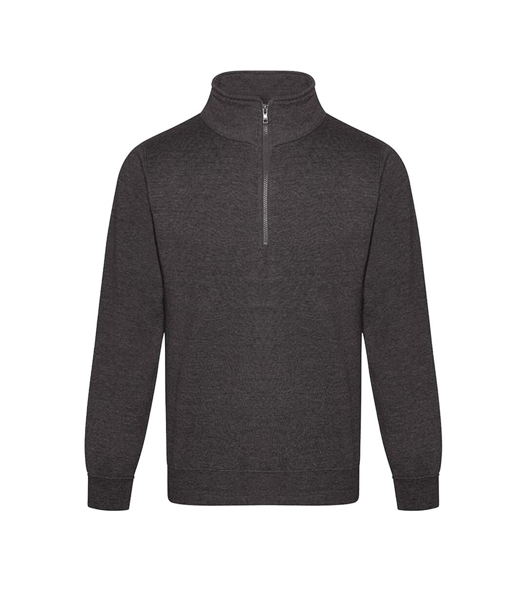 Mens quarter zip sweatshirt charcoal PRO RTX-1