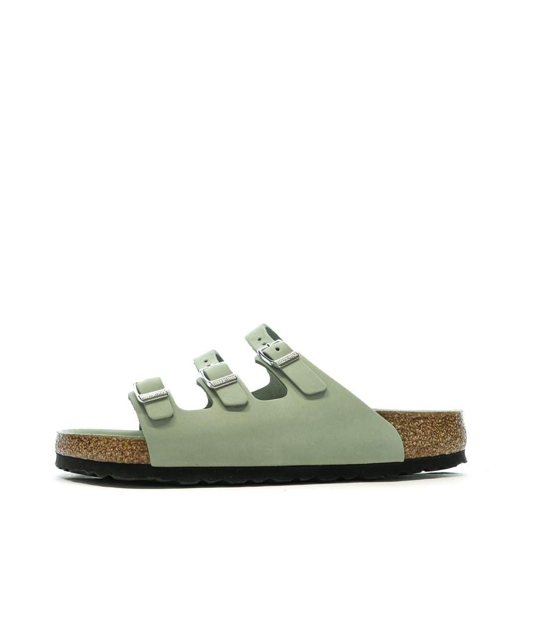 Sandales vertes femme birkenstock florida-1